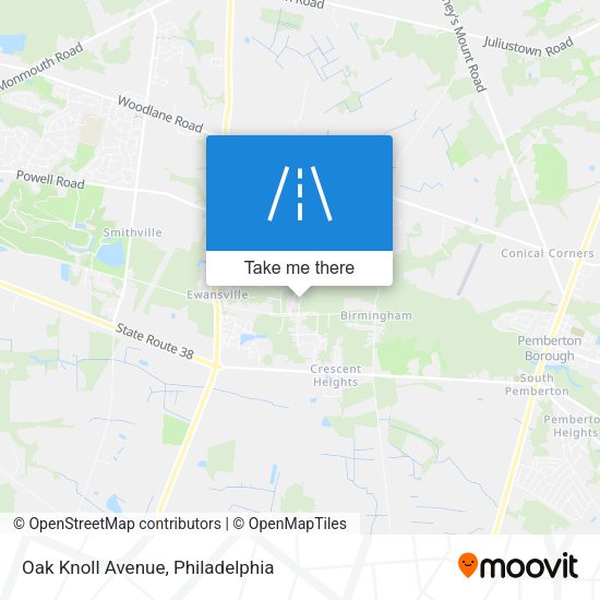 Oak Knoll Avenue map