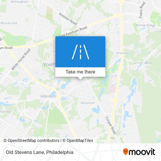 Old Stevens Lane map