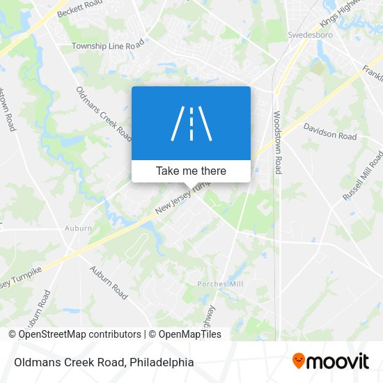 Mapa de Oldmans Creek Road