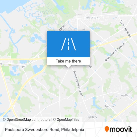 Paulsboro Swedesboro Road map