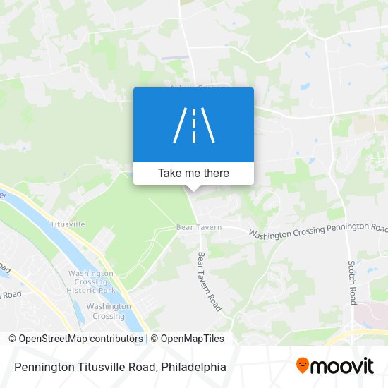 Pennington Titusville Road map