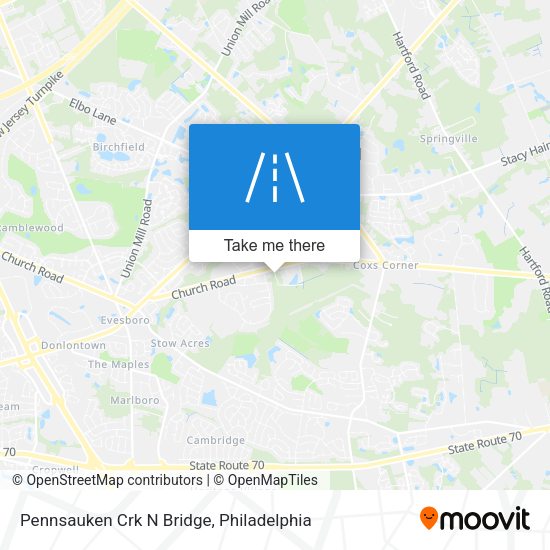 Pennsauken Crk N Bridge map