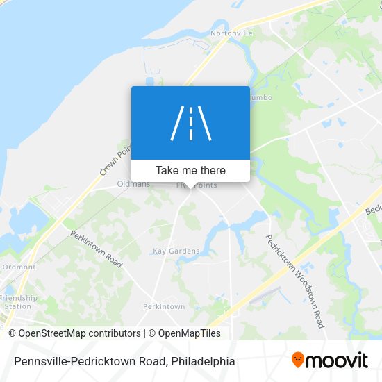 Pennsville-Pedricktown Road map