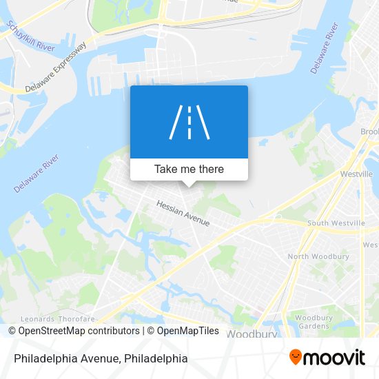 Mapa de Philadelphia Avenue