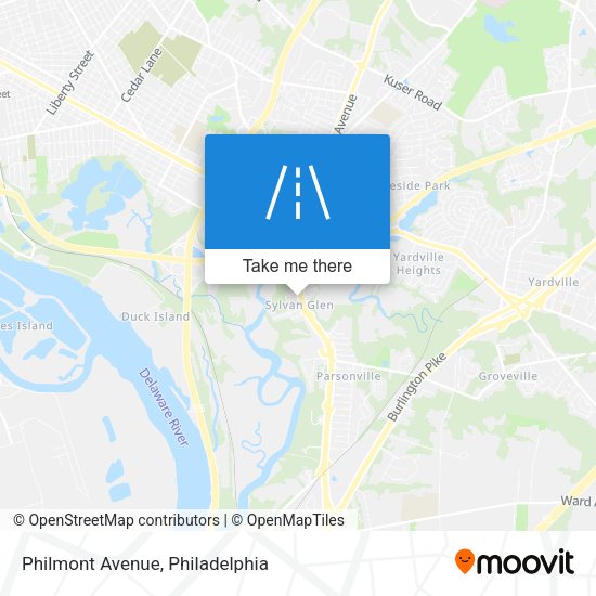 Philmont Avenue map