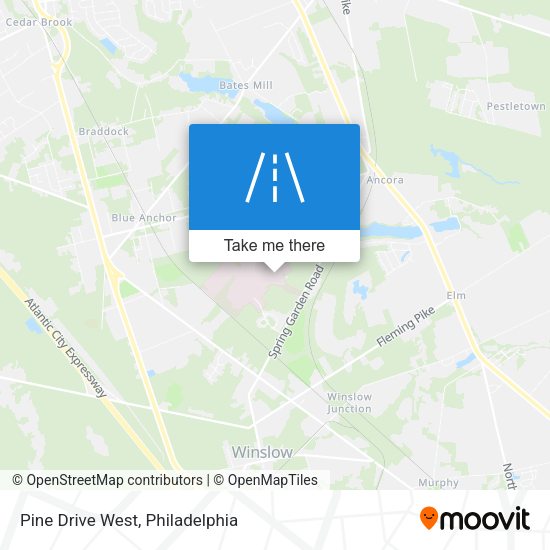 Pine Drive West map