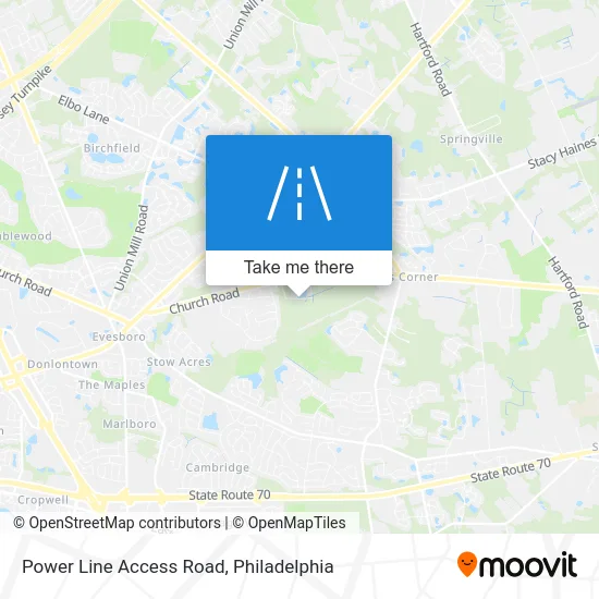 Power Line Access Road map