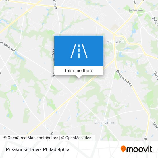 Preakness Drive map