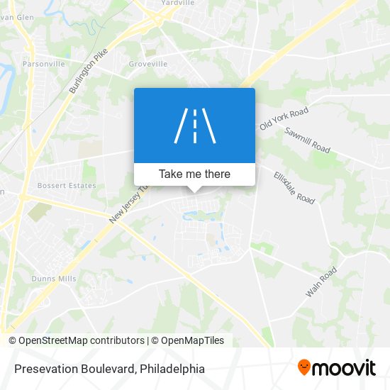 Presevation Boulevard map