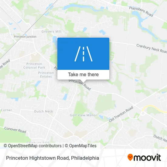 Princeton Hightstown Road map