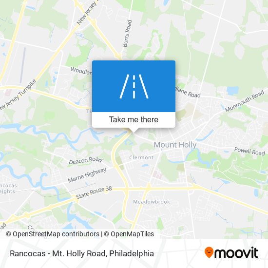 Mapa de Rancocas - Mt. Holly Road