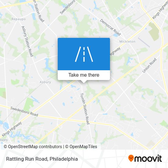 Rattling Run Road map