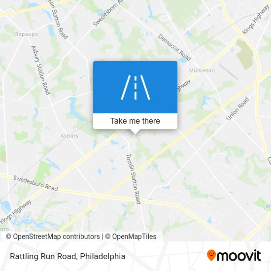 Rattling Run Road map