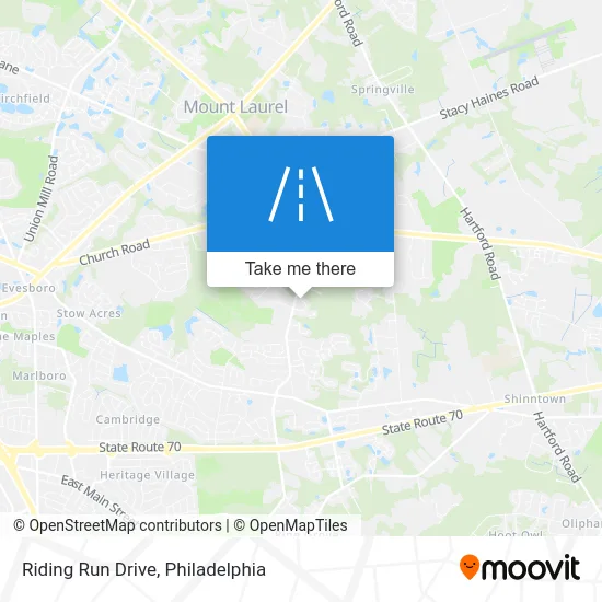 Riding Run Drive map