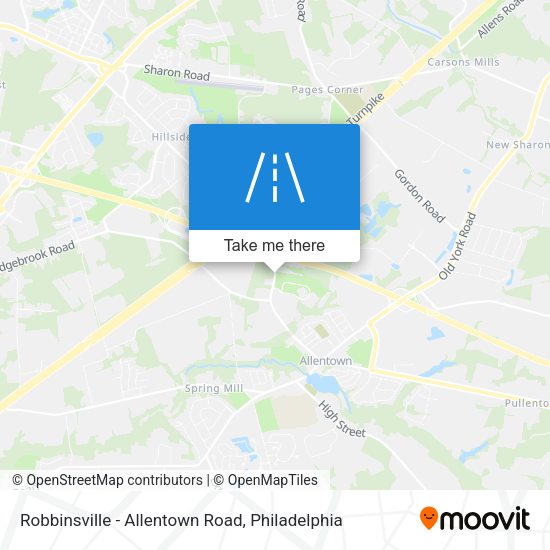 Robbinsville - Allentown Road map