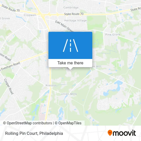 Rolling Pin Court map