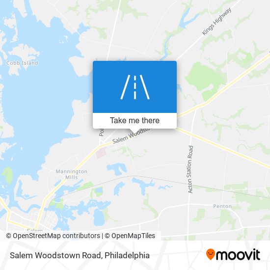 Salem Woodstown Road map