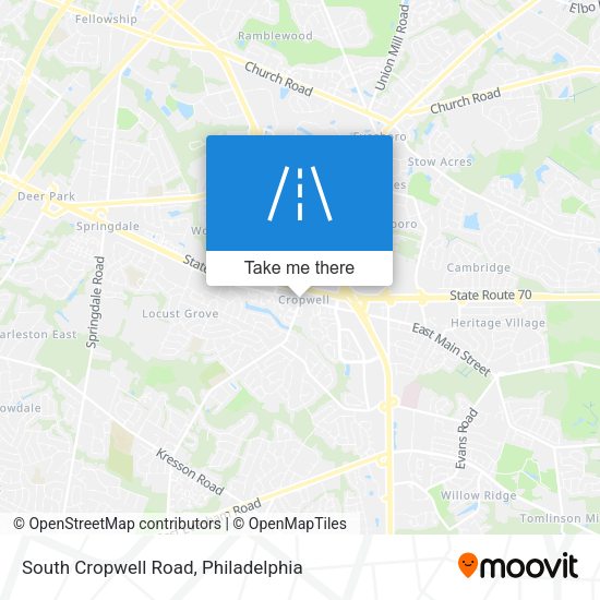 South Cropwell Road map