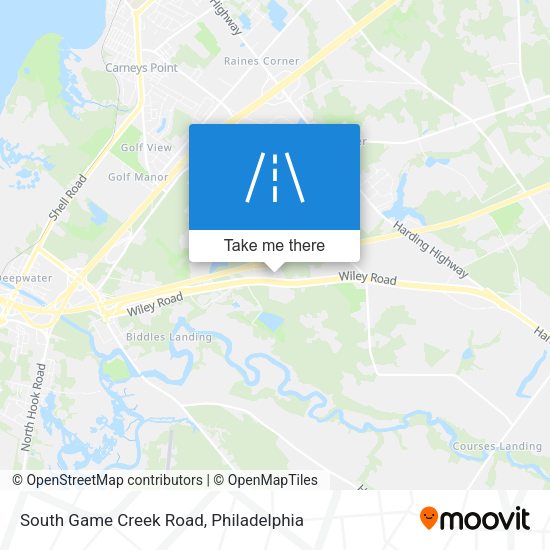 South Game Creek Road map