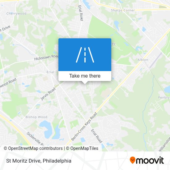 St Moritz Drive map