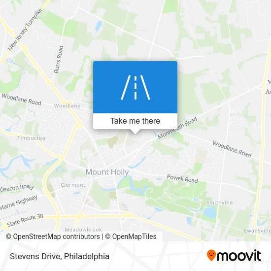Stevens Drive map