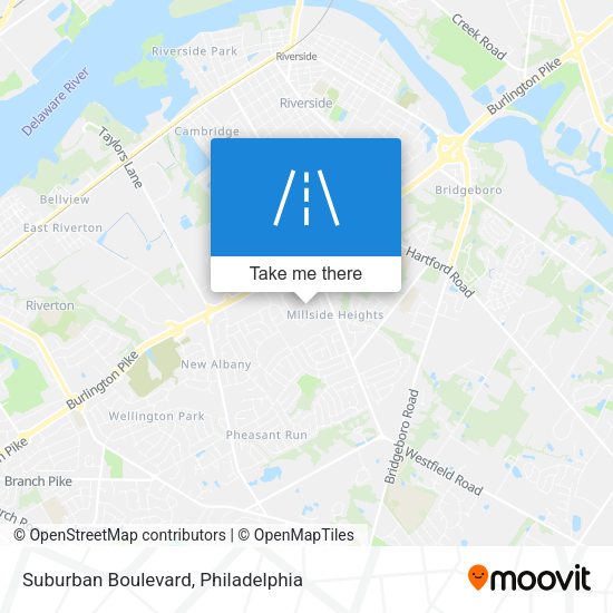 Suburban Boulevard map