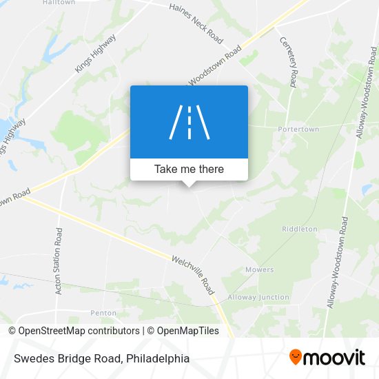 Mapa de Swedes Bridge Road