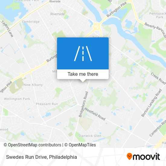 Swedes Run Drive map