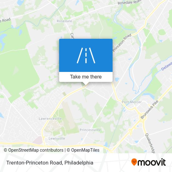 Trenton-Princeton Road map