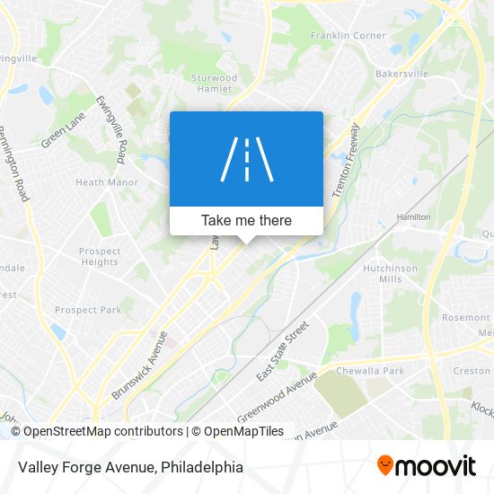 Valley Forge Avenue map