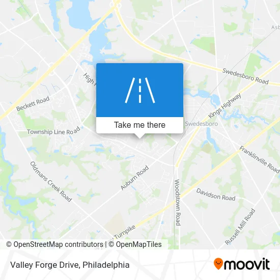Valley Forge Drive map