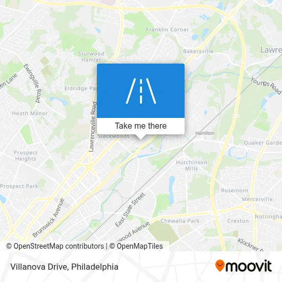 Villanova Drive map
