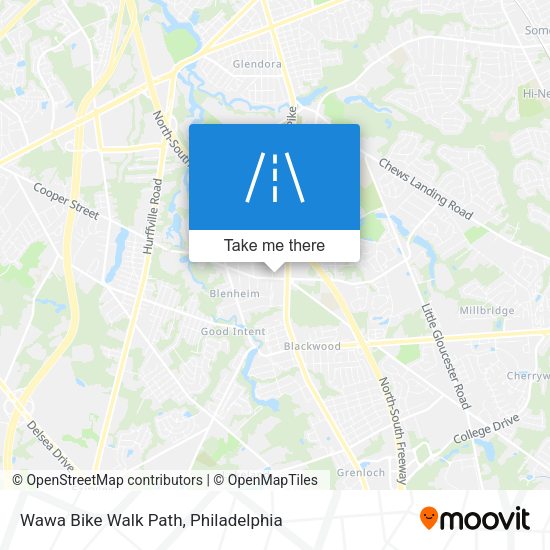 Mapa de Wawa Bike Walk Path