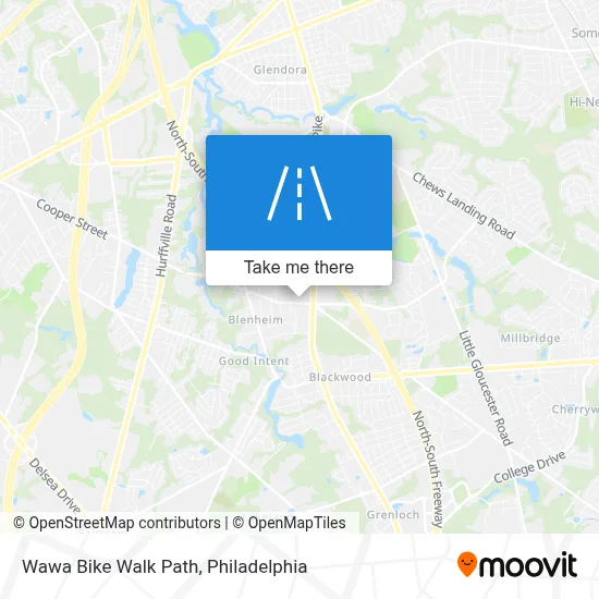 Wawa Bike Walk Path map