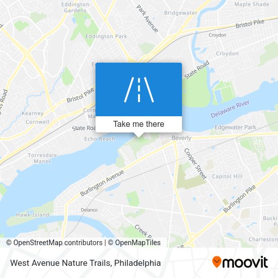 West Avenue Nature Trails map