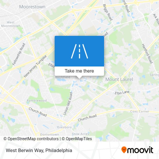 West Berwin Way map