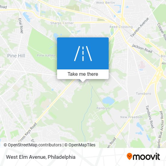 West Elm Avenue map
