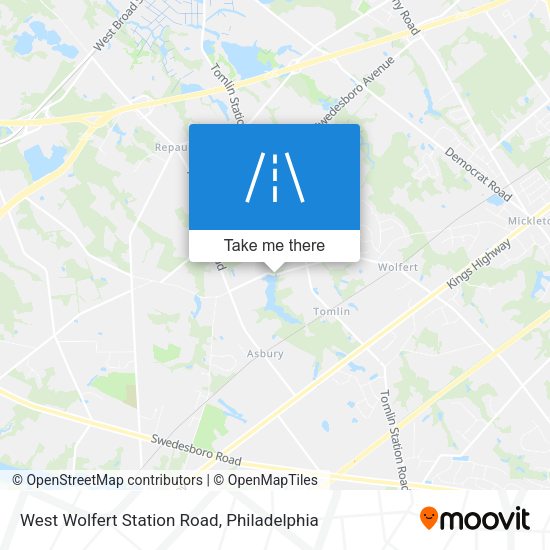 West Wolfert Station Road map