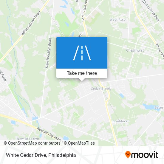 White Cedar Drive map