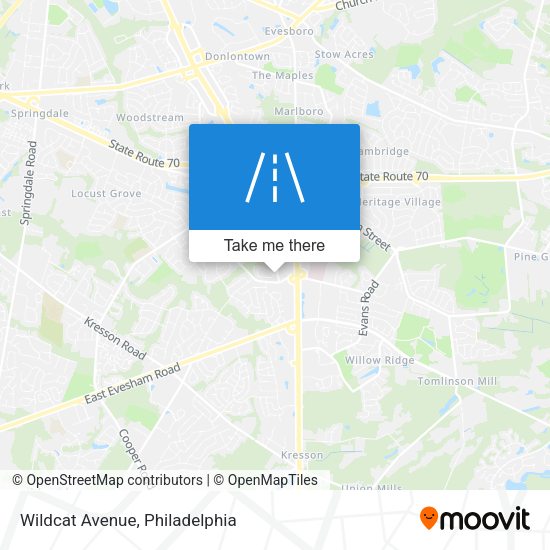 Mapa de Wildcat Avenue