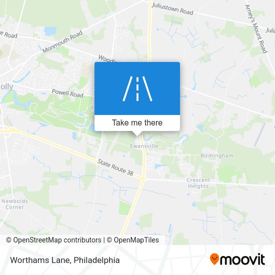 Mapa de Worthams Lane