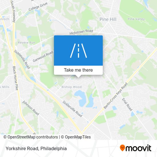 Mapa de Yorkshire Road