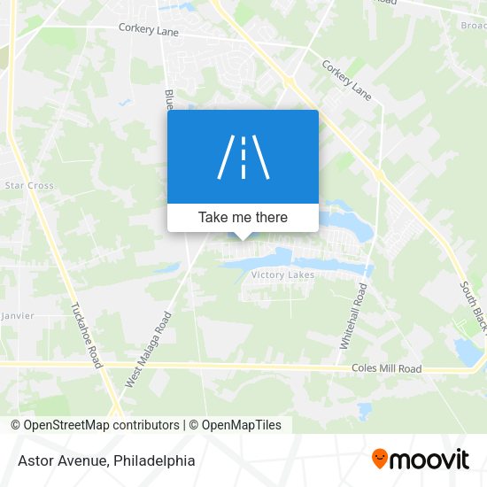 Mapa de Astor Avenue