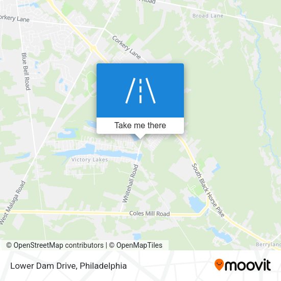 Lower Dam Drive map