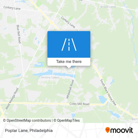 Poplar Lane map