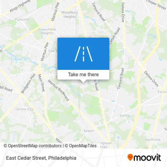 East Cedar Street map