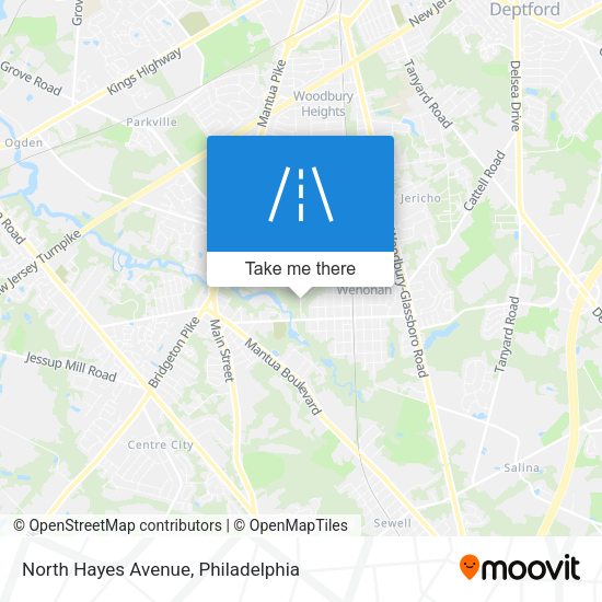 North Hayes Avenue map