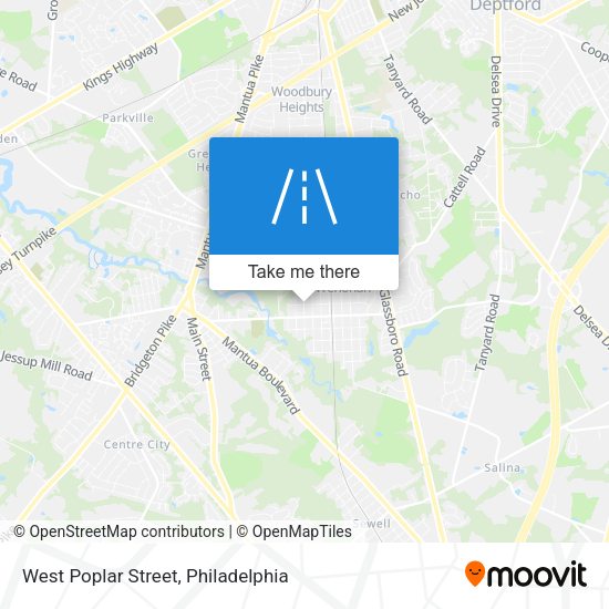 West Poplar Street map