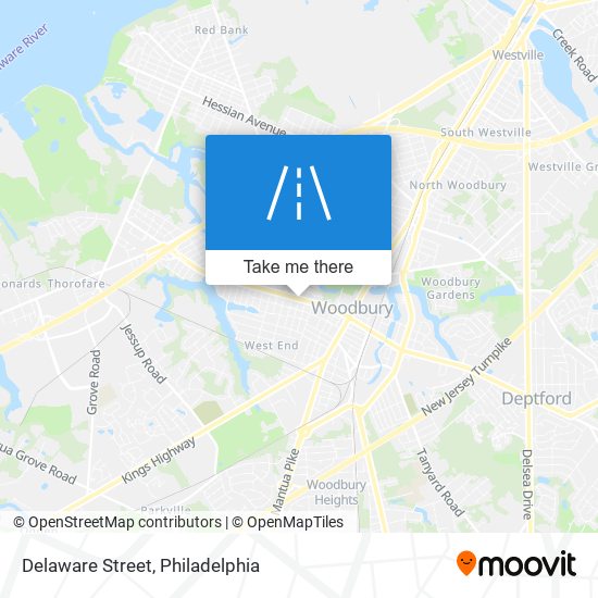 Delaware Street map