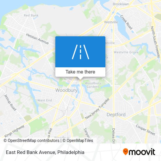 Mapa de East Red Bank Avenue